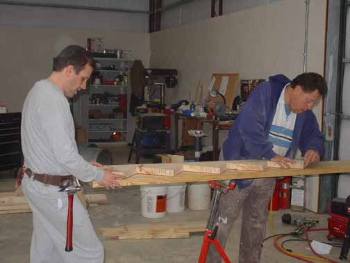 Jerry (right) with his son J, working on a project at Emerald Hills